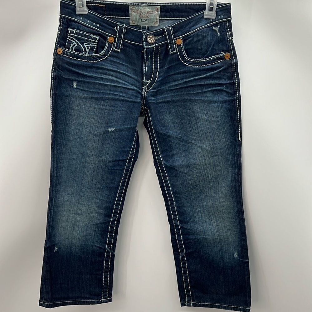Big Star Liv cropped distressed jeans size 29